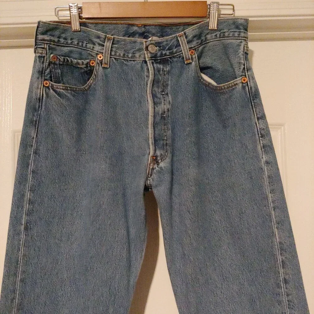 Levi's 501 Straight Leg Button Fly Denim Jeans 34x34